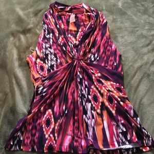 Bright, fun and sexy sleeveless blouse